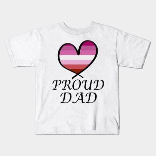 Proud Dad LGBT Gay Pride Month Lesbian Flag Kids T-Shirt